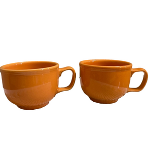 2 EUC Fiesta jumbo mug tangerine orange